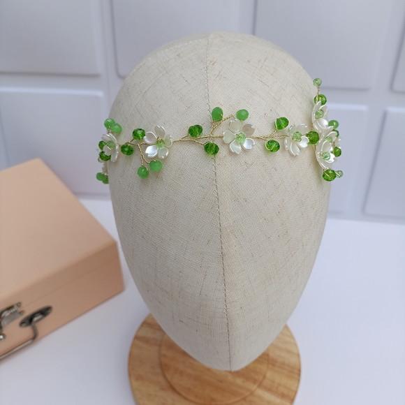 Tiara Infantil Alicia Aramada com Florzinhas Peroladas