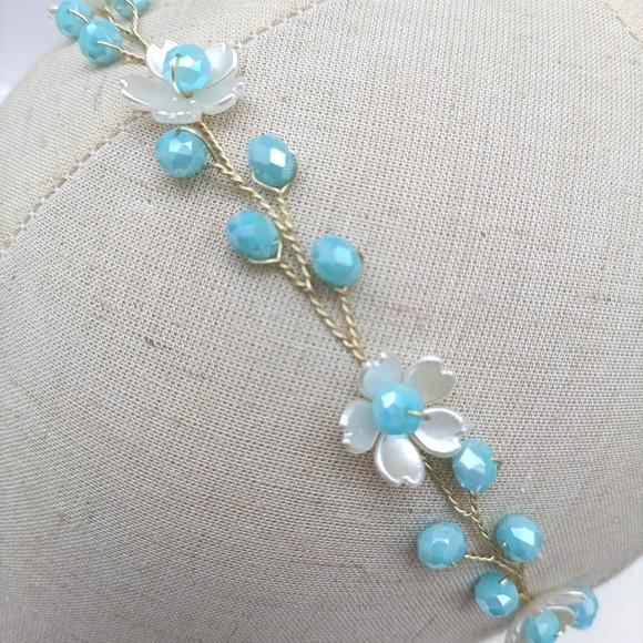 Tiara Infantil Ayla Aramada com Cristais Azul