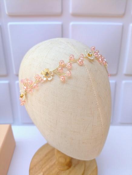 Tiara Infantil Bebê Andreza Cristais Rosa e Flores