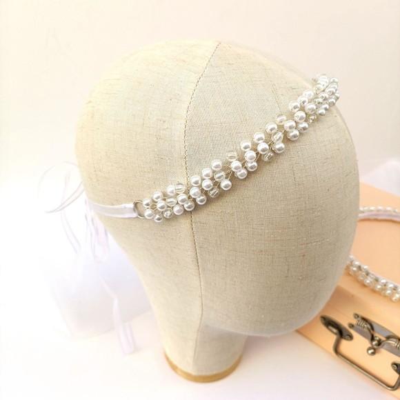 Tiara Infantil Lavínia Aramada Pérolas