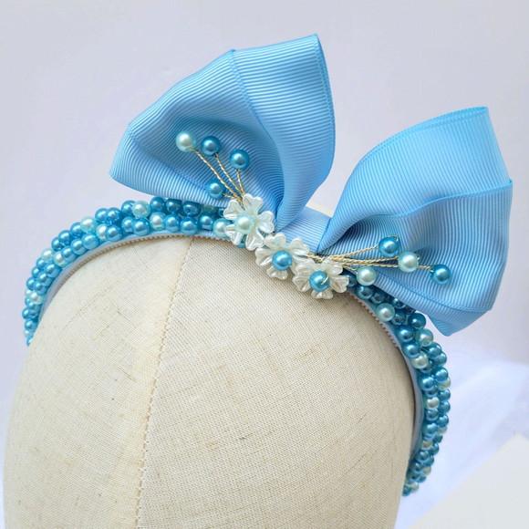 Tiara Infantil Rafaela em Arco com Dentinhos Bordada
