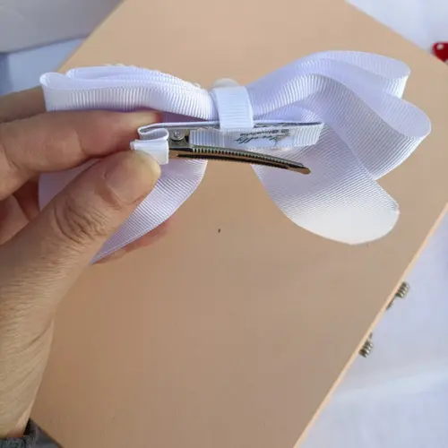 Laço Aline Adulto e Infantil Branco