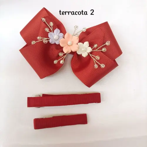 Presilha Laço Laís Terracota Infantil ou Adulto