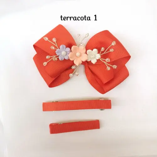 Presilha Laço Laís Terracota Infantil ou Adulto