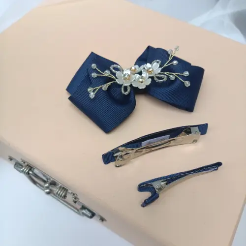 Presilha Laço Malú Infantil ou Adulto Azul Marinho