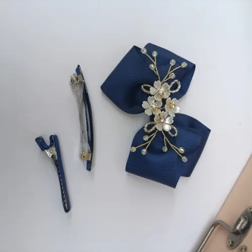 Presilha Laço Malú Infantil ou Adulto Azul Marinho