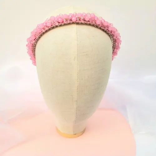 Tiara Arco de Cristal Rosa, para Adultos ou Criança
