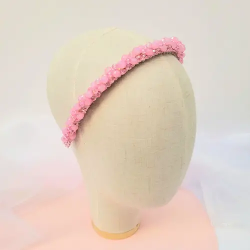 Tiara Arco de Cristal Rosa, para Adultos ou Criança