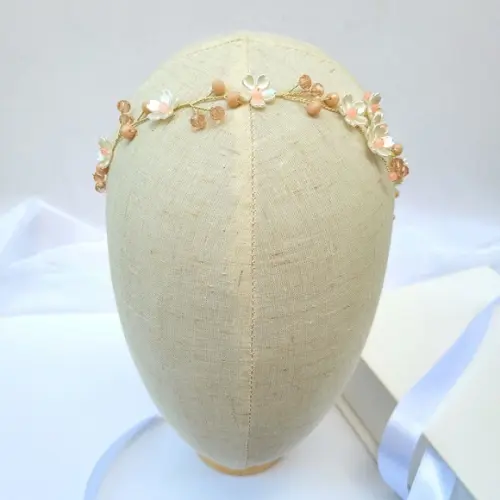 Tiara Infantil Alicia Aramada com Florzinhas Peroladas