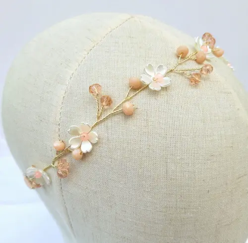 Tiara Infantil Alicia Aramada com Florzinhas Peroladas