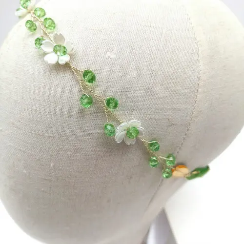 Tiara Infantil Ayla Aramada com Cristais Verde
