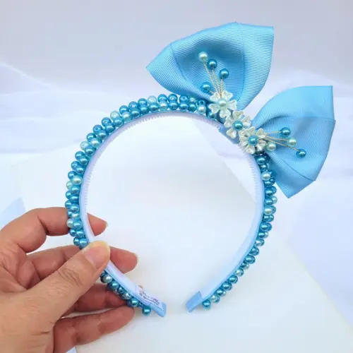 Tiara Infantil Rafaela em Arco com Dentinhos Bordada