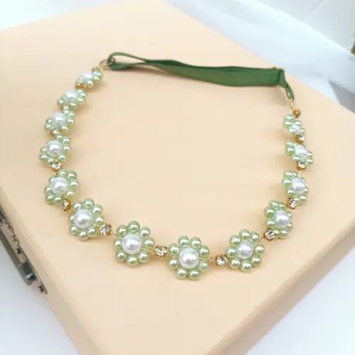 Tiara Infantil Stella com Pérolas Verde