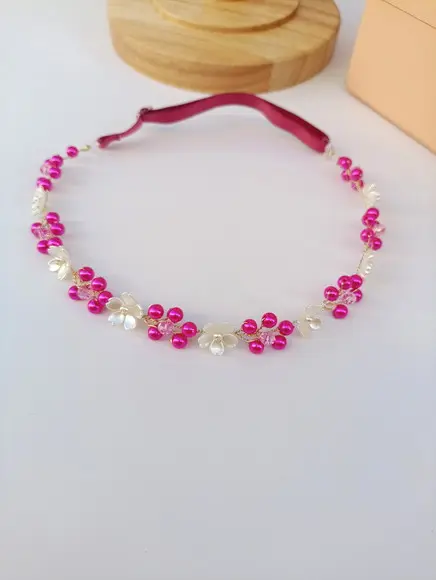 Tiara Infantil Vitoria Fúcsia