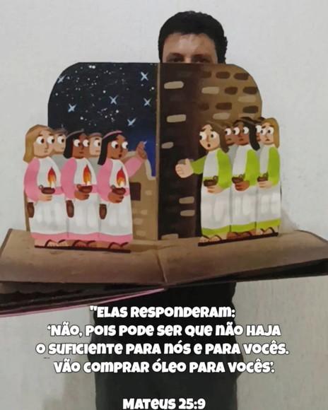a Parábola das 10 Virgens-bíblia Pop-up Gigante