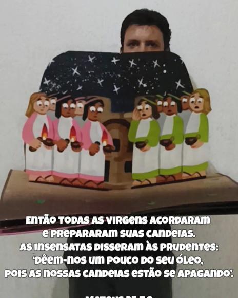a Parábola das 10 Virgens-bíblia Pop-up Gigante