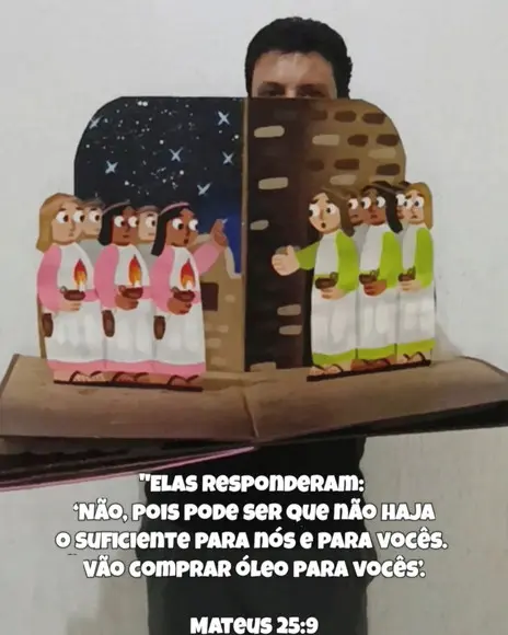 a Parábola das 10 Virgens-bíblia Pop-up Gigante