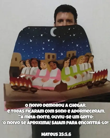 a Parábola das 10 Virgens-bíblia Pop-up Gigante