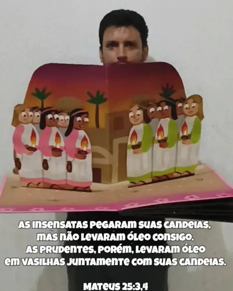 a Parábola das 10 Virgens-bíblia Pop-up Gigante