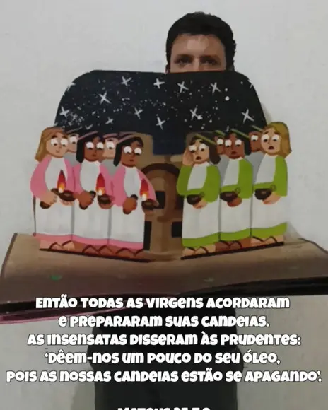 a Parábola das 10 Virgens-bíblia Pop-up Gigante