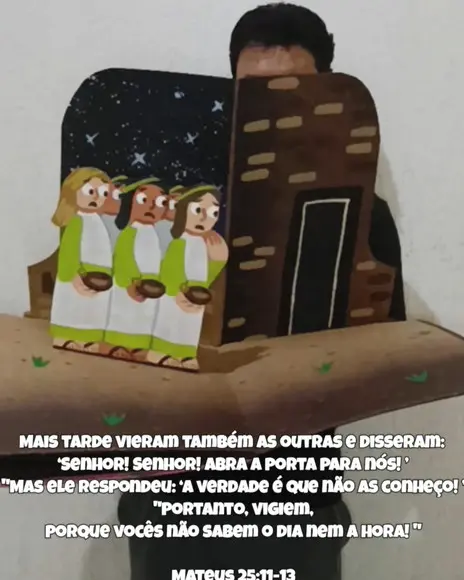 a Parábola das 10 Virgens-bíblia Pop-up Gigante