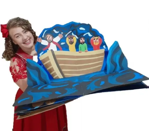 Jesus Acalma a Tempestade - Bíblia Pop-up Gigante