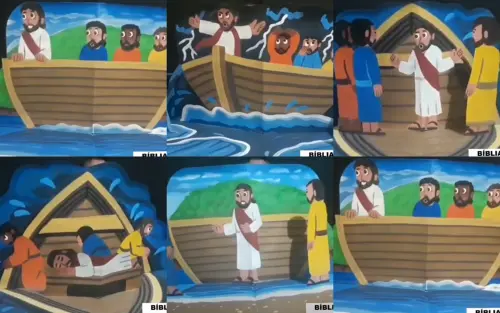 Jesus Acalma a Tempestade - Bíblia Pop-up Gigante - Cópia