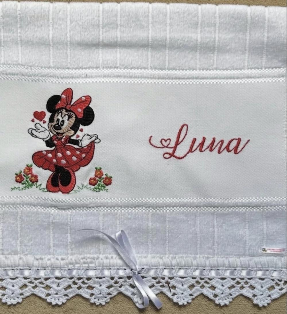 Toalhinha Bordada Minnie