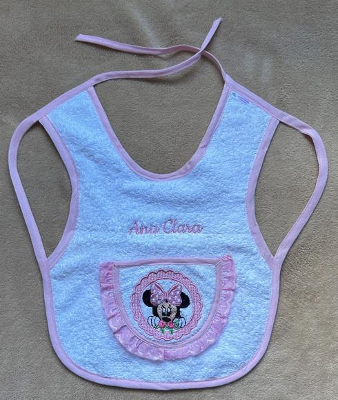 Babador de Vestir Dupla Face Minnie