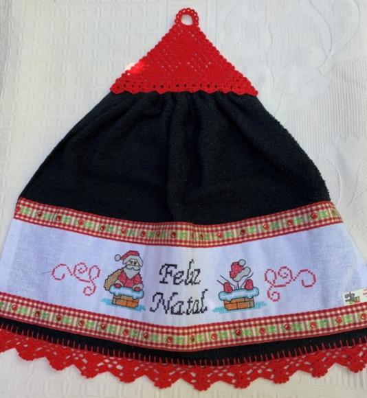Bate Mão Bordado Natal