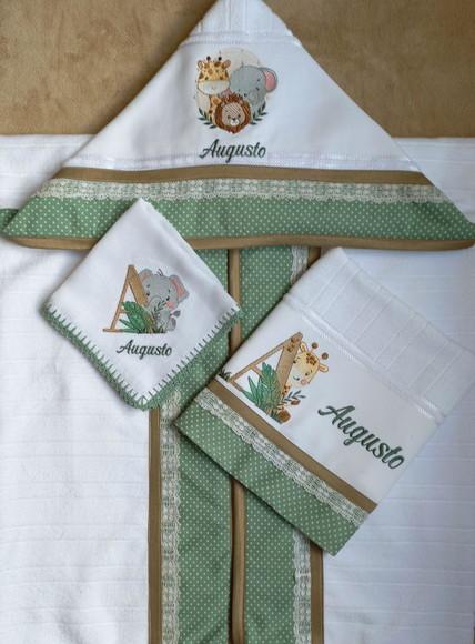 Conjunto Enxoval Bebê Personalizado Safari