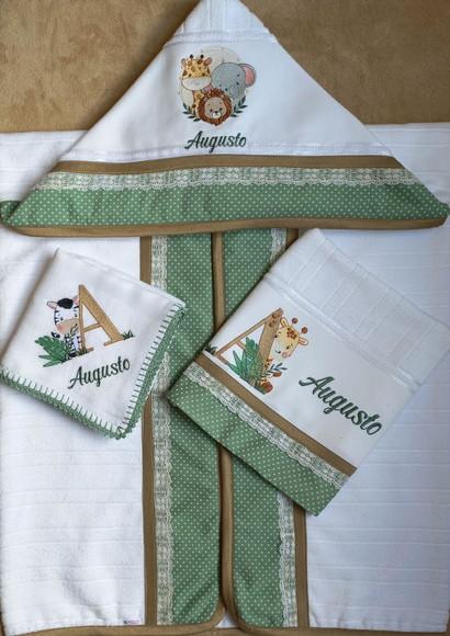 Conjunto Enxoval Bebê Personalizado Safari