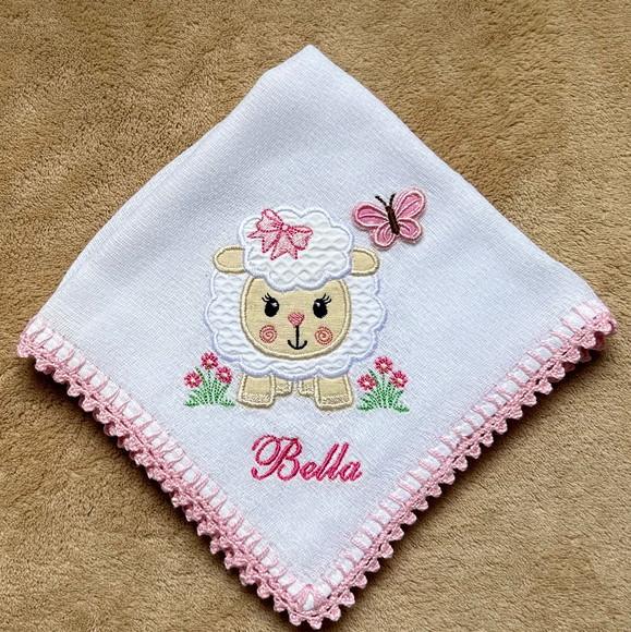 Fralda de Boca Personalizada Ovelhinha