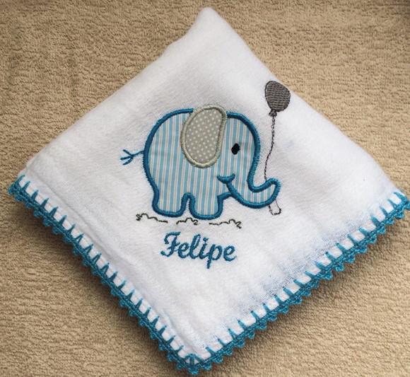 Fralda de Passeio Personalizada Menino