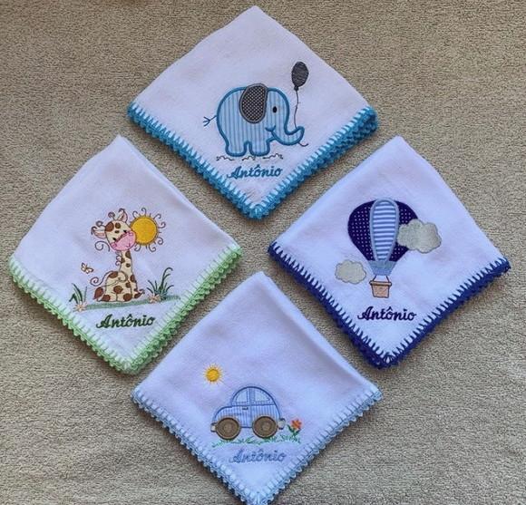 Fraldas Bordadas Personalizadas de Boca