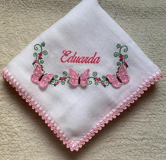Fraldas de Passeio Bordadas Personalizadas Menina