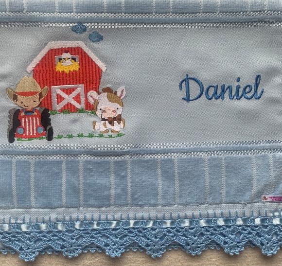Kit 5 Toalhinhas Bordadas Fazendinha