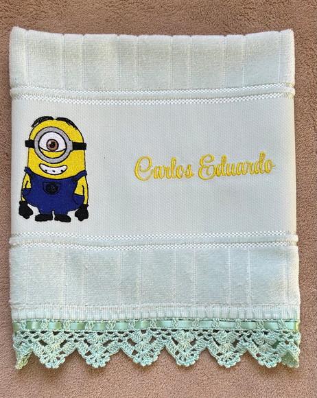 Kit 5 Toalhinhas Bordadas Minions