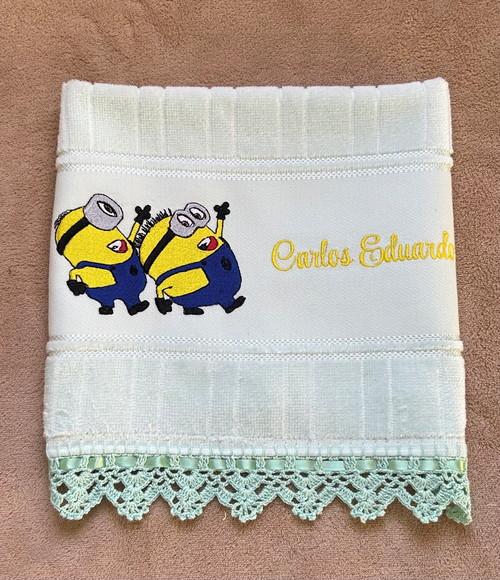 Kit 5 Toalhinhas Bordadas Minions