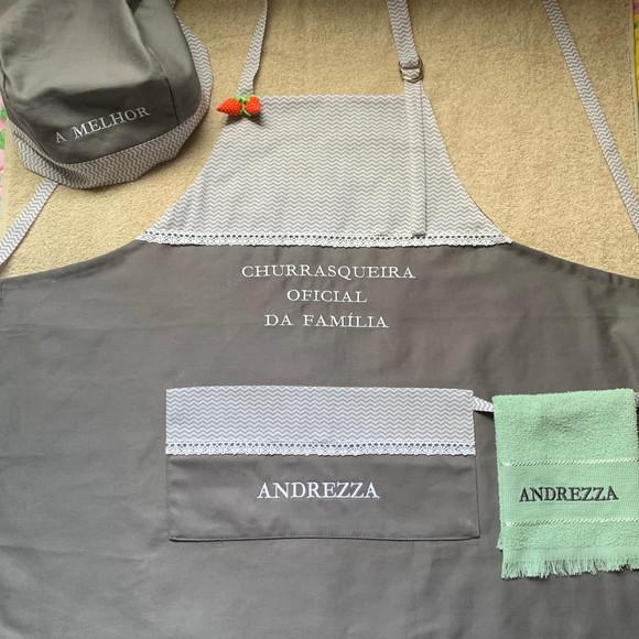 Kit Avental e Bandana para Churrasqueiro Cozinheiro