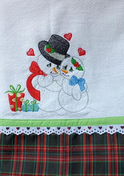 Kit Bate Mão e Pano de Prato Natal Verde