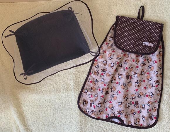 Kit Cesta e Puxa Saco de Patchwork