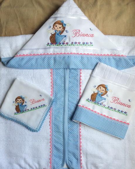 Kit Enxoval Bebê Bordado Princesa