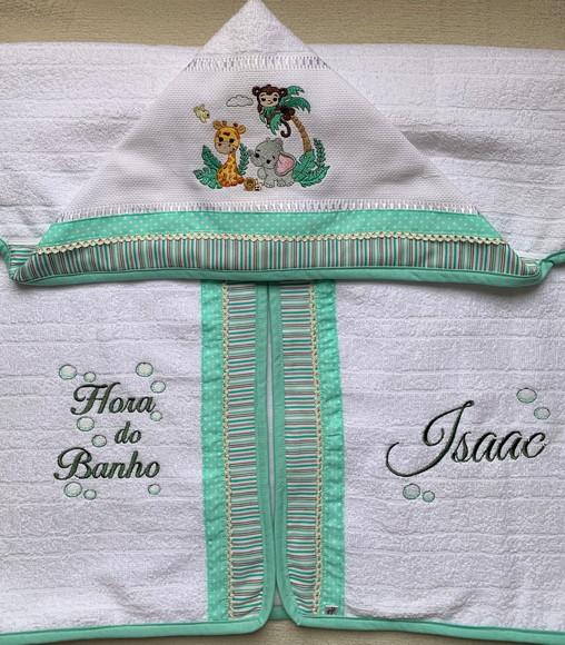 Kit Enxoval Bebê Personalizado Bordado Safari
