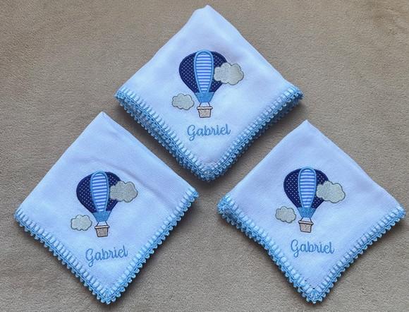 Kit Fraldas Bordadas Balão