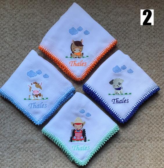 Kit Fraldas de Passeio Bordada Fazendinha