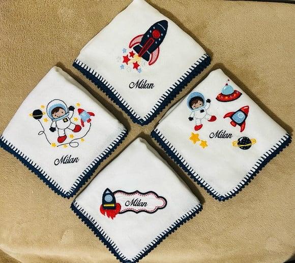 Kit Fraldas de Passeio Bordadas Espaço
