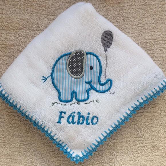 Kit Fraldas de Passeio Bordadas Personalizadas em Crochê