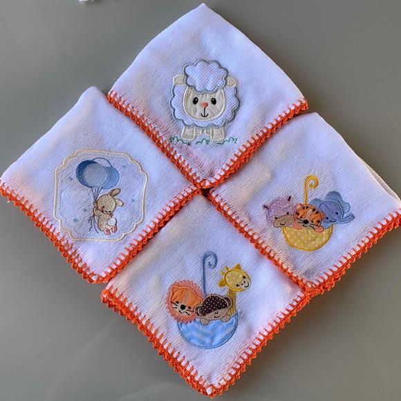 Kit Fraldas de Passeio Personalizadas Acabamento em Crochê