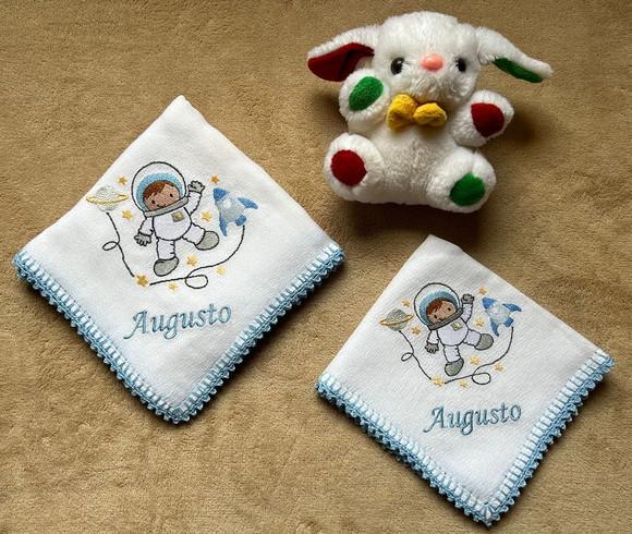 Kit Fraldas Personalizadas Boca e Passeio Astronauta